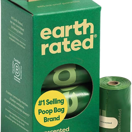 Earth Rated Dog Poop Bags, 120 Extra Thick and Str