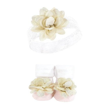 Hudson Baby baby-girls Headband and Socks Set, Lace, 1 Count (Pack of 1)