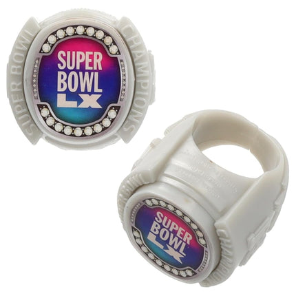 DecoPac NFL Super Bowl LX Rings, Cupcake Decorations, Officially Licensed, Football Rings, Food Safe Cake Toppers – 24 Pack