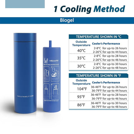 4ALLFAMILY Nomad Medium Insulin Cooler Travel Case – TSA Approved (Blue)