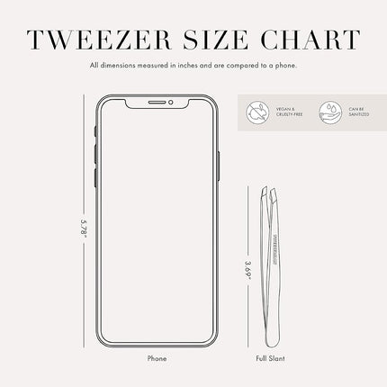 Tweezerman Stainless Steel Slant Tweezer, Silver