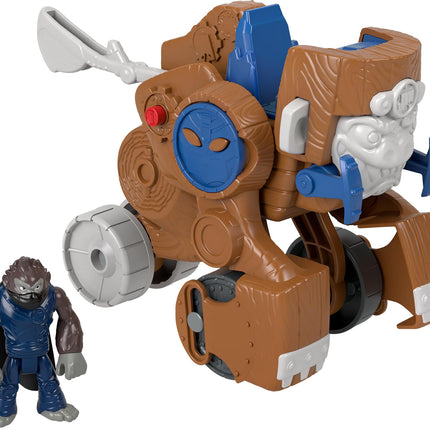 Fisher-Price Imaginext Preschool Toy Monkey Catapult Poseable Figure Set with Launching Action for Pretend Play Ages 3+ Years