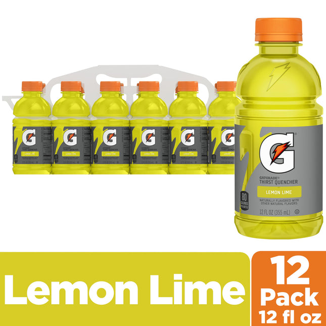 Gatorade Lima-Limón 12 oz líquidas (Paquete de 12)
