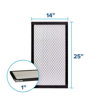 Filtrete High Performance Air Filter 2500 MPR EAX04-4, 14 in x 25 in x 1 in (35.5 cm x 63.5 cm x 2.5 cm), 4 packs per case