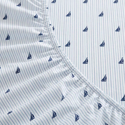 Nautica Cotton Percale Sheet Set, Full, Audley