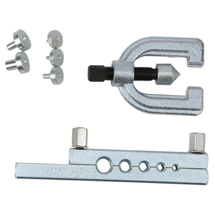 Jeu d'outils d'évasement 7 pièces PERFORMANCE TOOL W80670 pour tubes de 3/16, 1/4, 5/16, 3/8 et 1/2 pouce de diamètre extérieur avec barre d'évasement à levier de verrouillage et étui de rangement