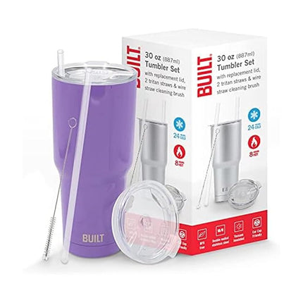 BUILT Double Walled Stainless Steel Tumbler Set wi