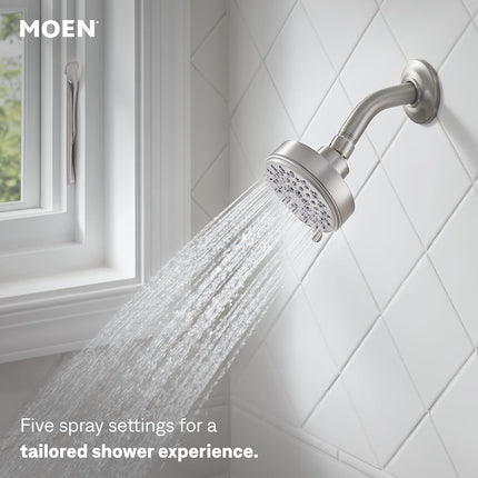 Ignite 5 Setting Spot Resistant Brushed Nickel Showerhead