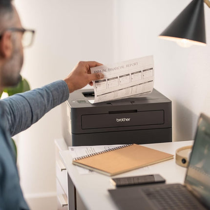Brother HL-L2405W Compact Wireless Monochrome Laser Printer with Mobile Printing, Black and White Edition, Includes Upgrade Subscription Test (1), Amazon Dash Replenishment Ready