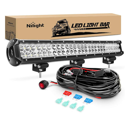 Nilight - ZH405 LED Light Bar 25Inch 162W Spot Flo