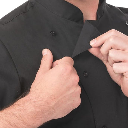 Chef Works Men's Avignon Bistro Chef Coat Jackets, Black, S