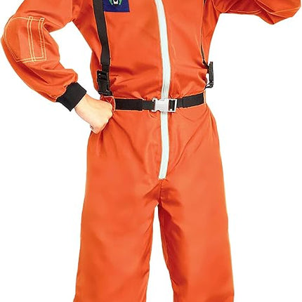 Astronaut 882700S Jumpsuit + Hat Fancy Dress Space Uniform Costume, Kid's, Small (Ages 3 - 4) Halloween