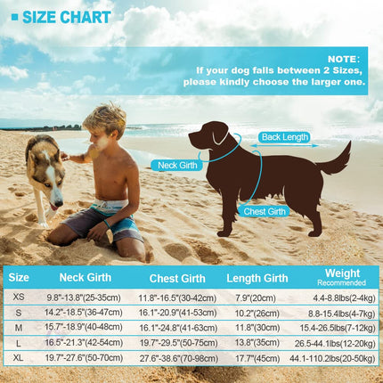EMUST Dog Life Jacket, Dog Life Jackets for Swimming, Small / Medium / Large Dog Life Jacket with Rescue Handle, Adjustable Dog Flotation Vest for Water, in the Pool, the Beach, XL, Pool Blue