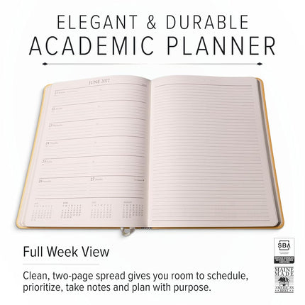 Gallery Leather Academic Planner 2026-2027 Acadia Hydrangea