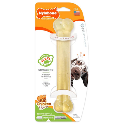 Nylabone FlexiChew Giant Chicken Flavored Bone Dog Chew Toy
