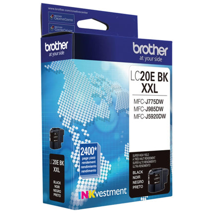 Cartucho de tinta negra de muy alto rendimiento Brother LC20EBK