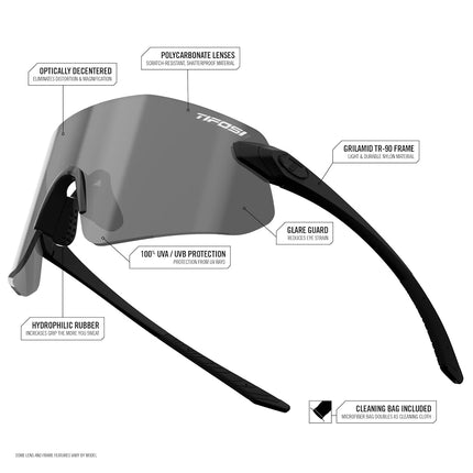 Tifosi Optics Sunglasses Vogel SL (Satin Clear, Clear Lens)