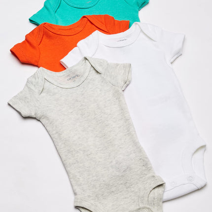 Carter's Baby Boys' 8-Pack Short-Sleeve Bodysuits, Multi/Turquoise, Preemie