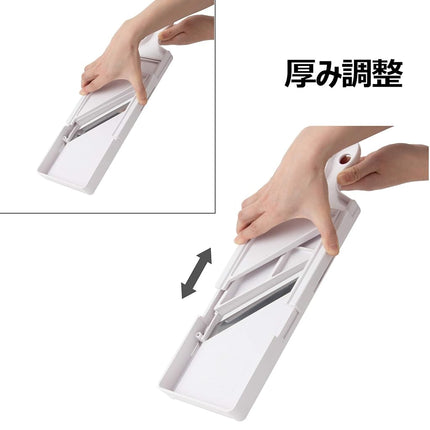 Shimomura Kougyou SFS-102 Slicer with Holder, Adjustable Thickness, 0.03-0.12 inches (0.8-3.0 mm), Cabbage, Julienne, Tomato Slice, Made in Niigata, Made in Japan