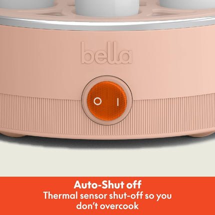bella Electric Egg Cooker, 14 Eggs Capacity Tray, Double Stack, for Poached, Scrambled, Hard, Medium & Soft Boiled Eggs, Omelets and Steamed Dumplings, Auto Shutoff, 360 Watt, Oatmilk
