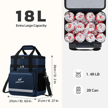 Maelstrom Lunch Box for Men,Insulated Lunch Bag Women/Men,Leakproof Lunch Cooler Bag,Lunch Tote Bag for Work,Medium,Blue