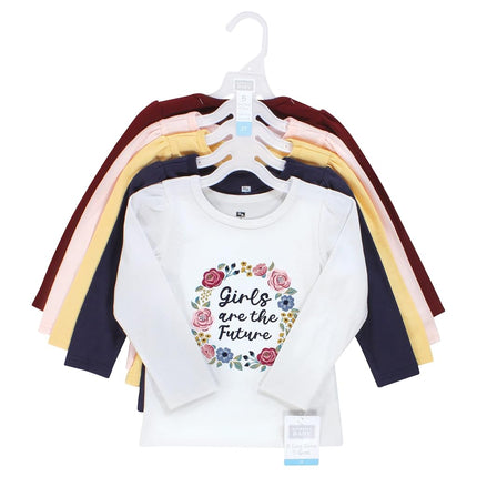 T-shirts à manches longues pour bébé Hudson Baby, modèle Girls World, taille 2T