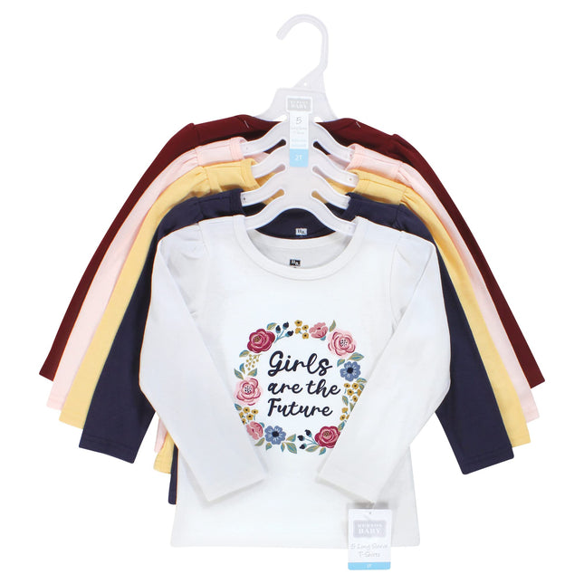 Camisetas de manga larga para bebé Hudson Baby, Girls World, 2T