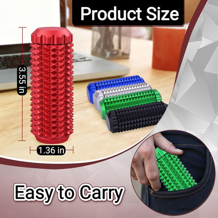 Metal Little Ouchies Fidget Toys, Adults Pain Stim Sensory Venting Toy, Relief Stress Promotes Focus, Spiky Grip and Smooth Spinner, Gifts for People with ADHD Autism Anxiety (Red)