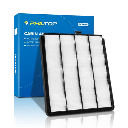 Filtre d'habitacle PHILTOP, de remplacement pour CF8813A, CP813, MDX V6 3.5L (2001-2006), Pilot V6 3.5L (2003-2008), Odyssey V6 3.5L (1999-2004), filtre d'habitacle premium avec charbon actif, lot de 1