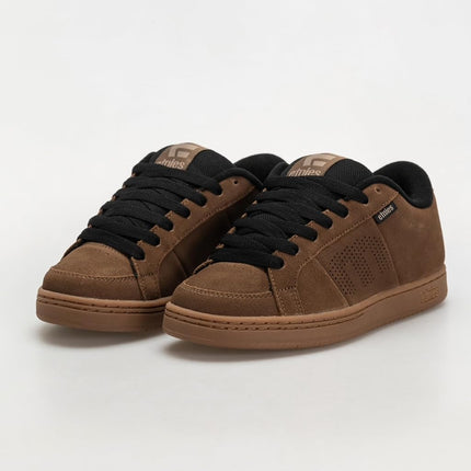 Etnies Kingpin - Classic Skate Heritage Fashion Style with on-Trend Puffy Look, Reinforced Cupsole - Brown/Warm Grey/Gum - 4