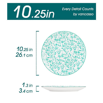 vancasso Selene 10.25 Inch Colorful Floral Porcelain Dinner Plates Set of 6