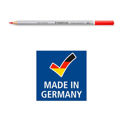 STAEDTLER 125 M48 Karat Aquarell Watercolour Colouring Pencil - Assorted Colours (Tin of 48 Pencils)