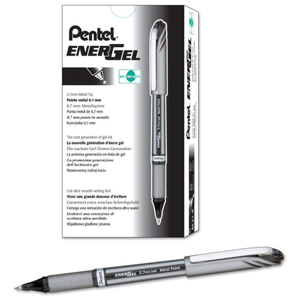 Pentel EnerGel NV Liquid Gel Pen, 0.7mm, Medium Li
