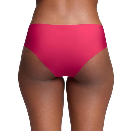 Under Armour Women's 3-Pack Pure Stretch No Show Hipster Underwear, All-Day Comfort & Ultra-Soft Fit, Shaded Fuchsia, XL