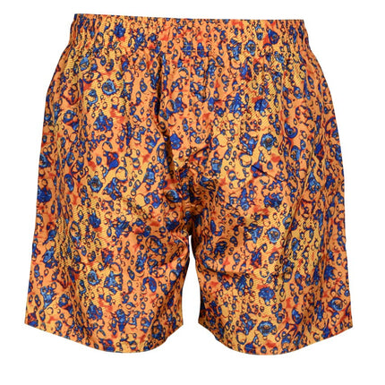 Arena Men's Standard Boxer Allover Swim Trunk Beach Shorts, Orange, Small