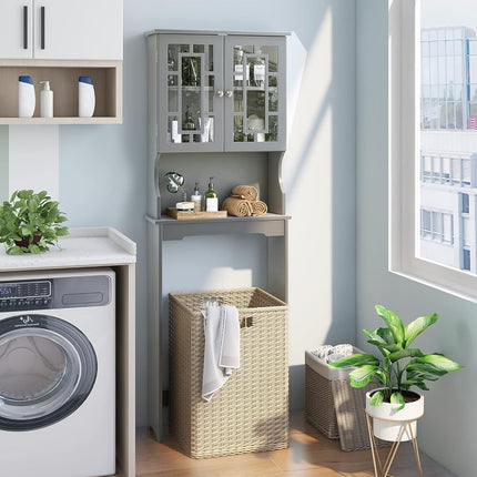 Byroce Toilet Storage Cabinet, Large, Grey