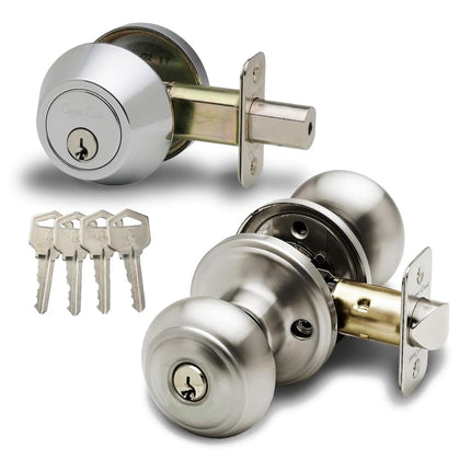 Copper Creek CKDB141PS Colonial Door Knob Keyed Al
