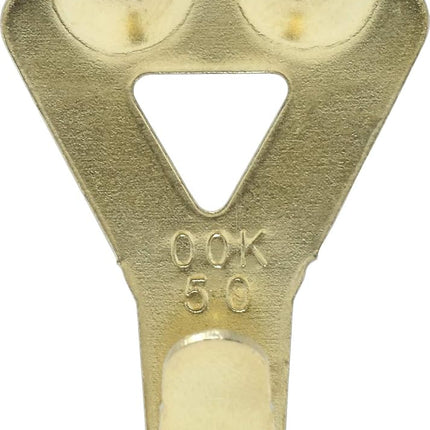 OOK 50674 Professional Picture Hangers, Art Hangers, Padded, Brass, Reusable Picture Hooks, 50lb (10 Set), Gold