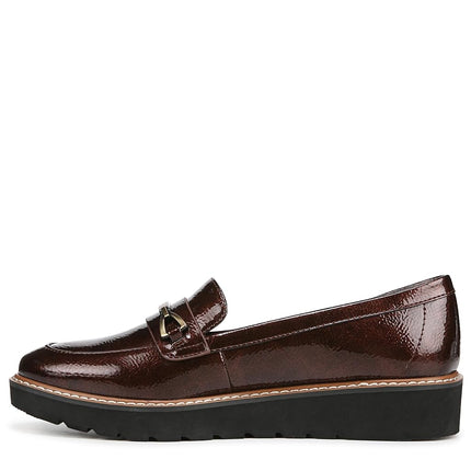 Naturalizer Women's, Elin Loafer, Cinnamon Brown Patent, 6 Wide