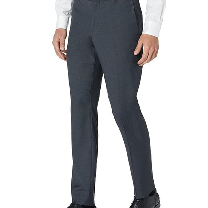 Pantalon Extensible Uni Coupe Slim pour Homme Perry Ellis, Gris Anthracite Chiné, 32W x 32L