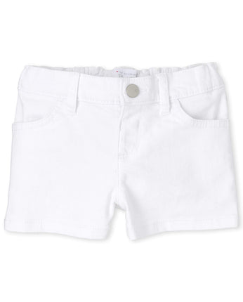 The Children's Place Baby-Girls Denim Shorts, Whit