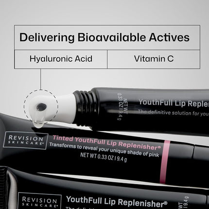Revision Skincare YouthFull Lip Replenisher with hyaluronic acid, the definitive solution for youthful lips, Visibly Volumize and Define, hydrate and Soothe, 0.33 oz