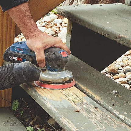 BOSCH GEX18V-5B15 18V Brushless 5 in. Random Orbit Sander Kit with (1) CORE18V 4 Ah Advanced Power Battery
