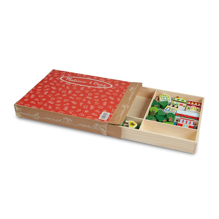 Melissa & Doug Wooden Town Play Set (Frustration-Free Packaging)