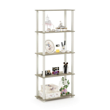 Furinno TURN-S-TUBE Book Shelf, 5-Tier Toolless St