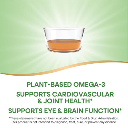 Nature's Way NutraVege Suplemento Líquido Omega-3 Extra Fuerte a Base de Plantas - Vegetariano, Vegano - Sabor Arándano Naranja, 6.8 oz