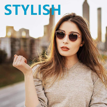 ZENOTTIC - Lunettes de soleil rondes polarisées, élégantes pour hommes et femmes, style rétro classique, sélection de styles variés, M