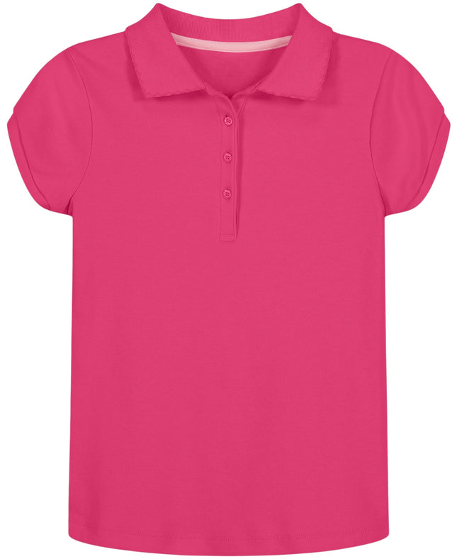 Nautica Girls' School Uniform Short Sleeve Polo Sh