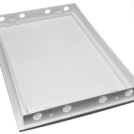 Repa Market 8 x 12 Inch White Access Panel/ABS Plastic Wall Ceiling Inspection Door, Service Hatch, Cover Plate/Flush Mount Utility Access Opening for Plumbing, Electrical, HVAC Maintenance