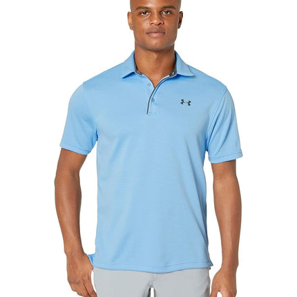 Under Armour Men's Tech Golf Polo T-Shirt, Carolina Blue (475)/Pitch Gray, 4XL
